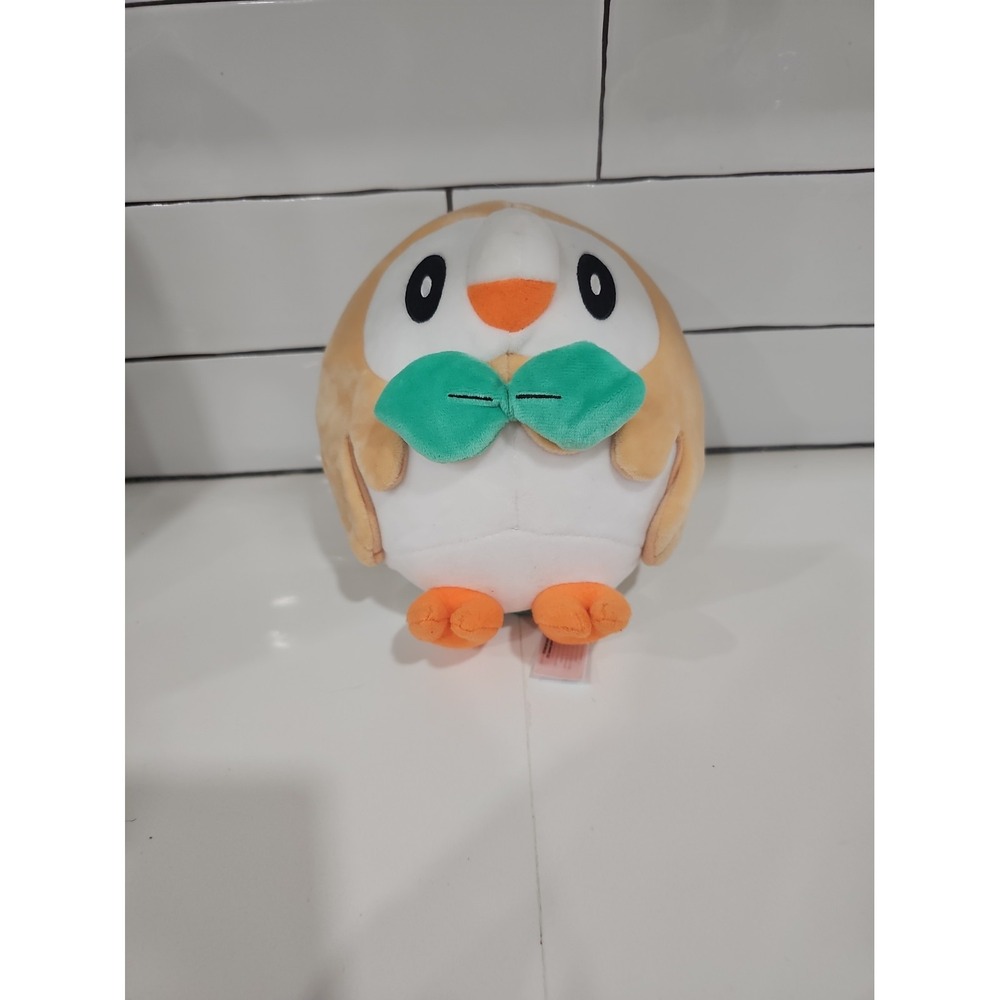 Pokemon Center Original Pokémon Rowlet Plush Toy 2016 Stuffed Doll Used